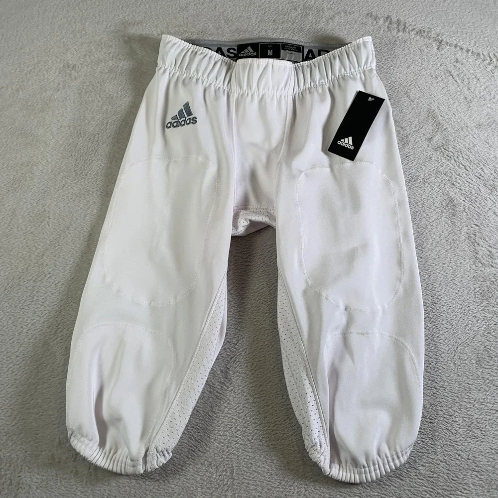 Adidas Hyped P Baseball Pants‎ Mens Medium White Cropped Knickers Elastic NEW